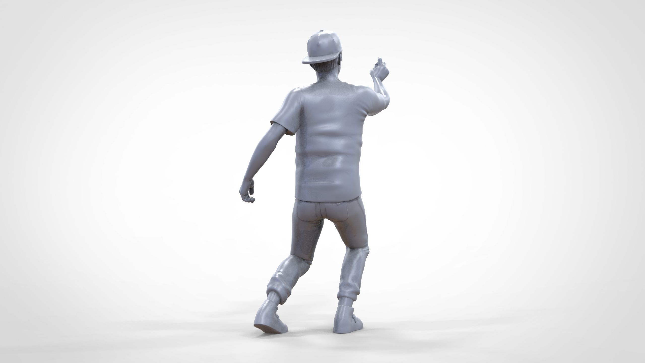 N3 Man spraying paint on the wall 1 64 Miniature 3D print model_24