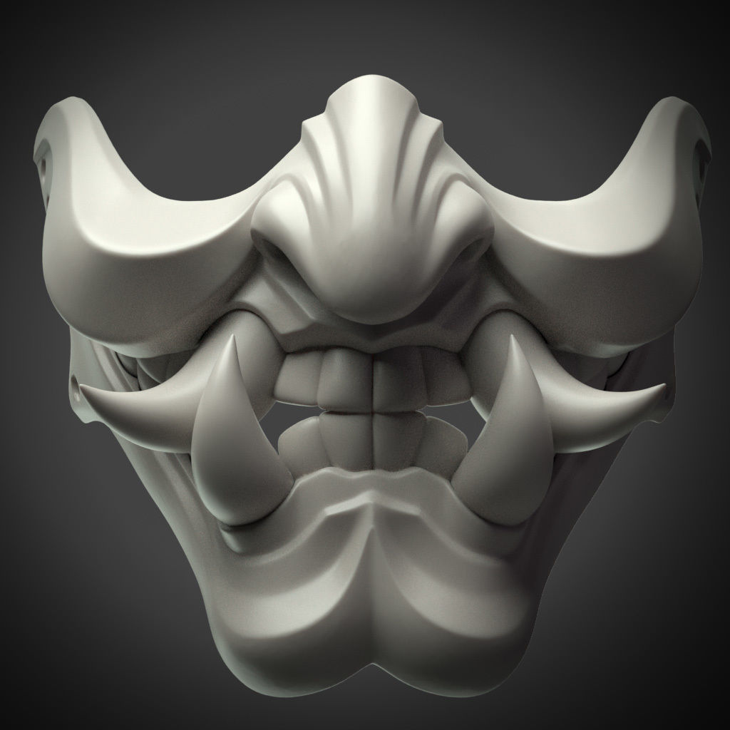 Ninja Hannya Mask 3D print model_3