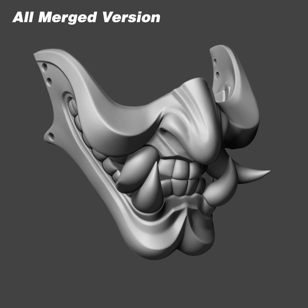 Ninja Hannya Mask 3D print model_5