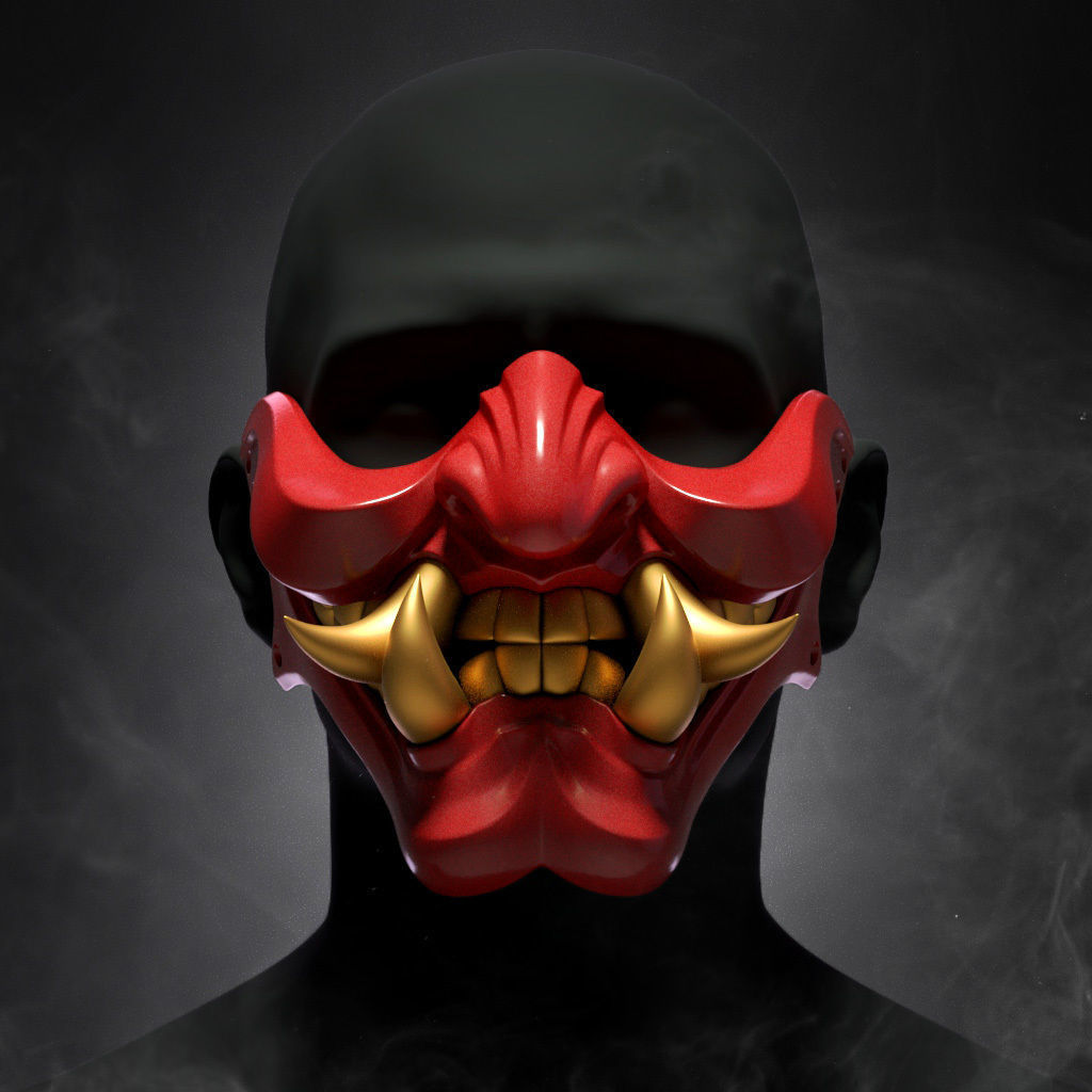 Ninja Hannya Mask 3D print model_1