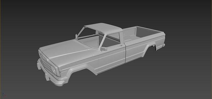Jeep J10 1986 Body For Print 3D print model 5