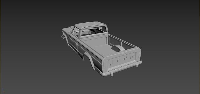 Jeep J10 1986 Body For Print 3D print model 4