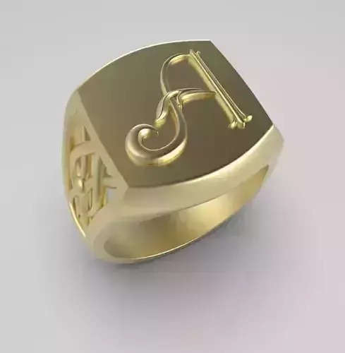 Alphabet Latin A 3D print model