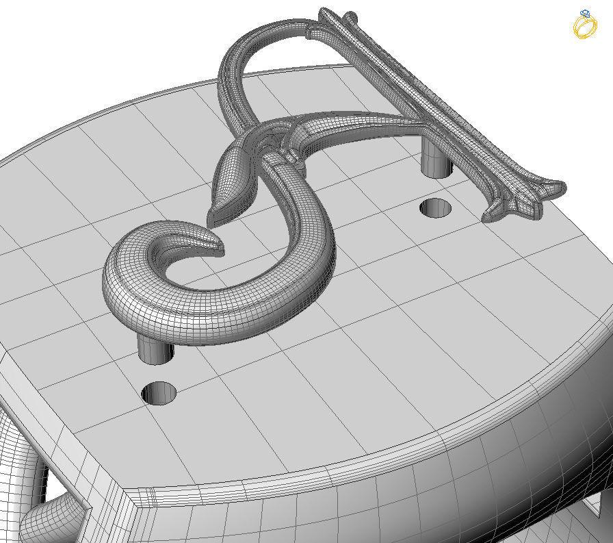 Alphabet Latin A 3D print model_1