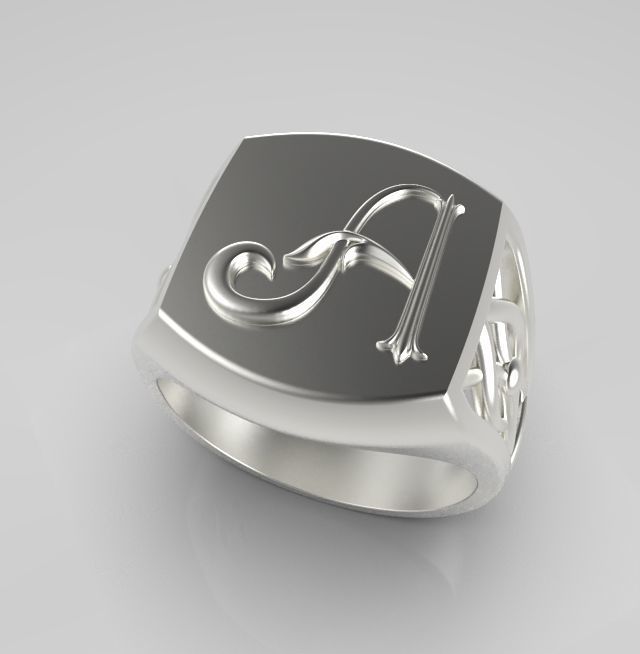 Alphabet Latin A 3D print model_12