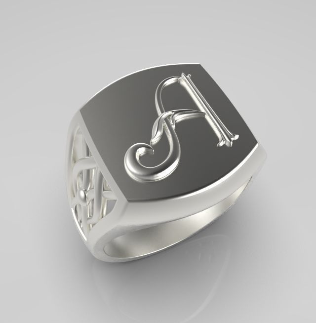 Alphabet Latin A 3D print model_13