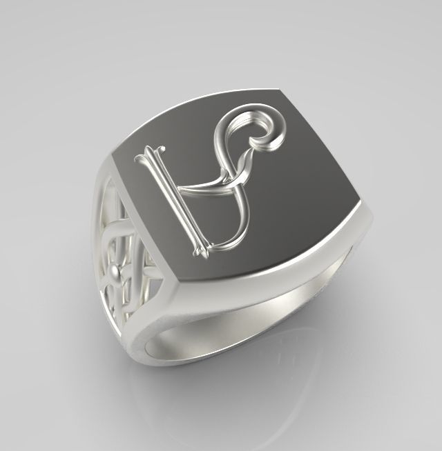 Alphabet Latin A 3D print model_17