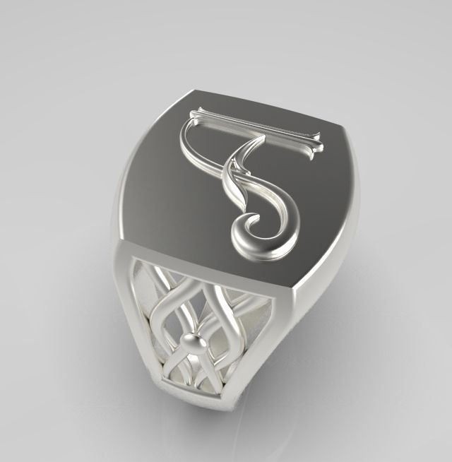 Alphabet Latin A 3D print model_14