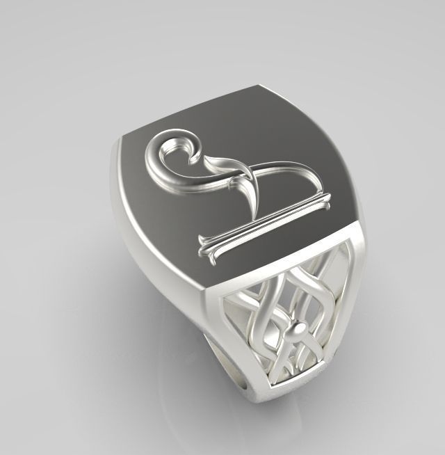 Alphabet Latin A 3D print model_11