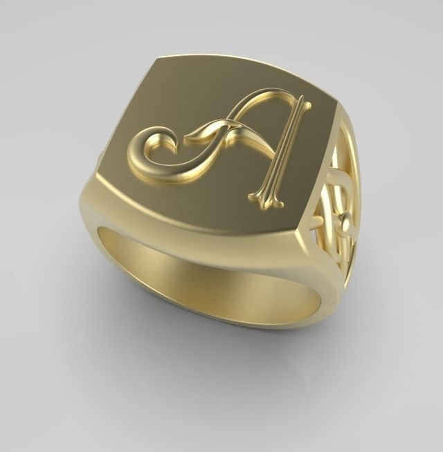 Alphabet Latin A 3D print model_5