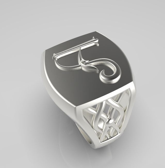 Alphabet Latin A 3D print model_15