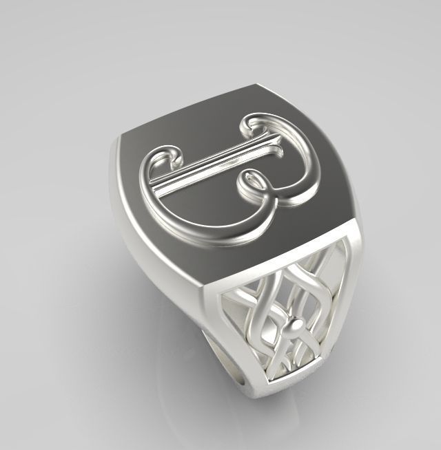 Alphabet Latin B 3D print model_11