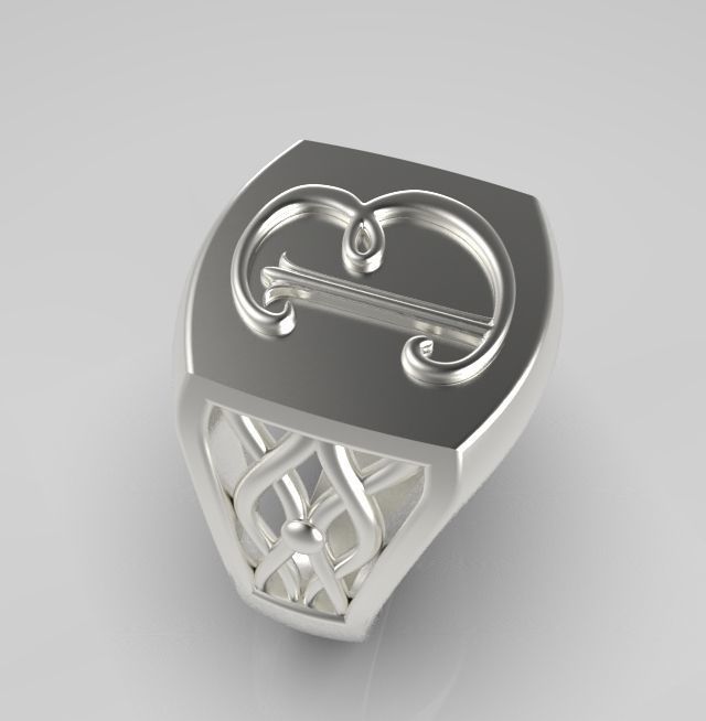 Alphabet Latin B 3D print model_14