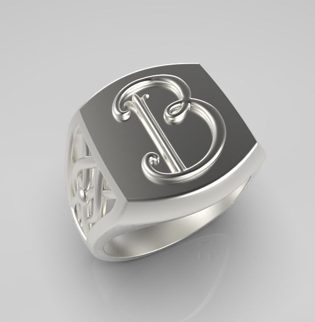 Alphabet Latin B 3D print model_13