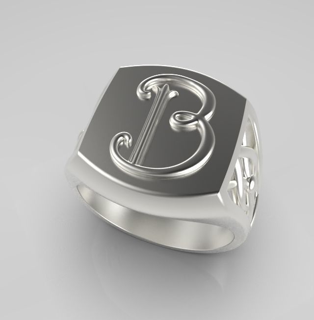 Alphabet Latin B 3D print model_12