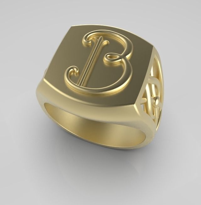 Alphabet Latin B 3D print model_4