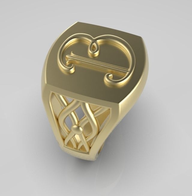 Alphabet Latin B 3D print model_5