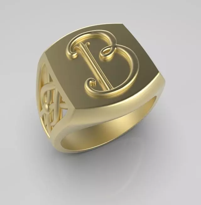 Alphabet Latin B 3D print model_0
