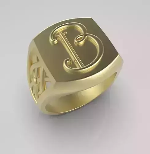 Alphabet Latin B 3D print model