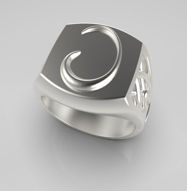 Alphabet Latin C 3D print model_16