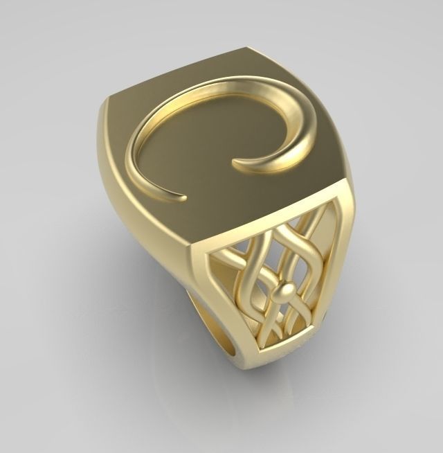 Alphabet Latin C 3D print model_3