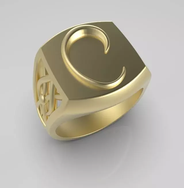 Alphabet Latin C 3D print model_0