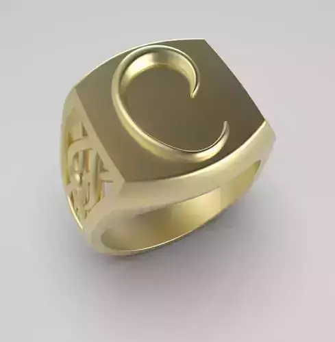 Alphabet Latin C 3D print model