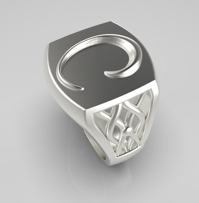 Alphabet Latin C 3D print model_11