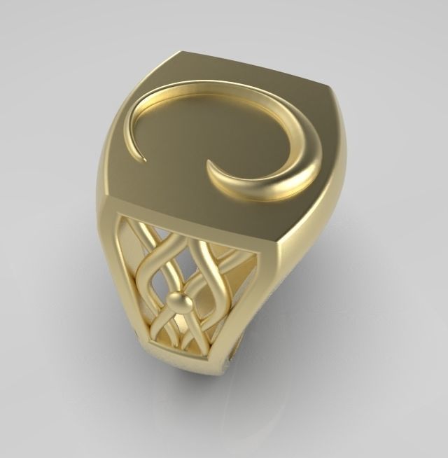 Alphabet Latin C 3D print model_2