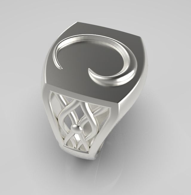 Alphabet Latin C 3D print model_10