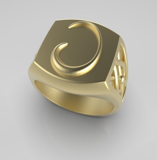 Alphabet Latin C 3D print model_8