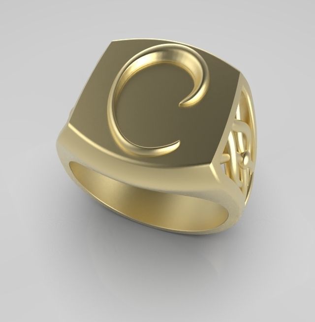 Alphabet Latin C 3D print model_4