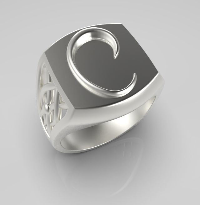 Alphabet Latin C 3D print model_13