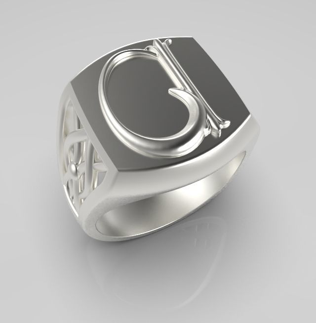 Alphabet Latin D 3D print model_17