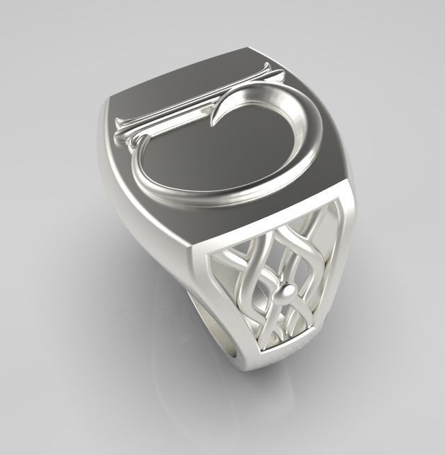 Alphabet Latin D 3D print model_11