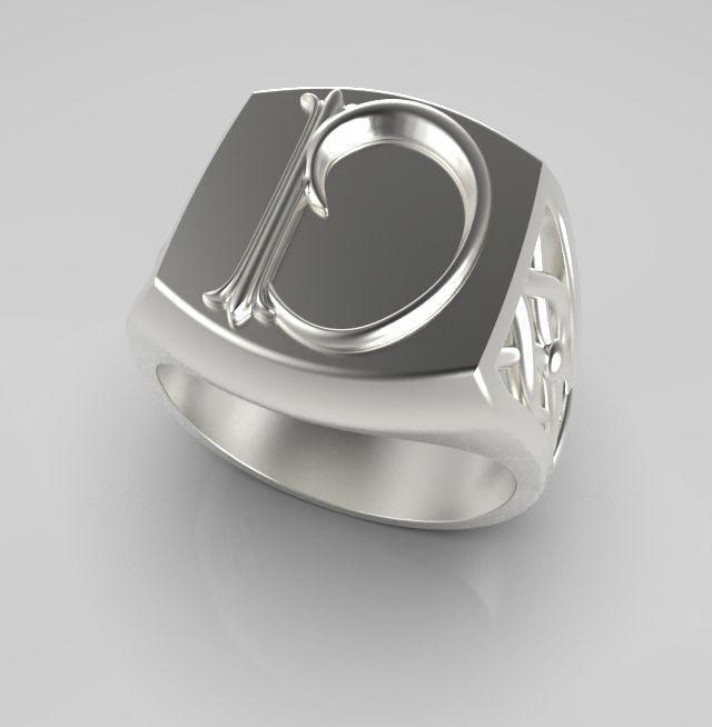 Alphabet Latin D 3D print model_12