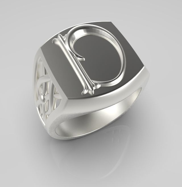 Alphabet Latin D 3D print model_13