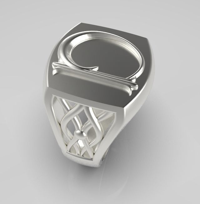 Alphabet Latin D 3D print model_14