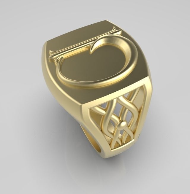 Alphabet Latin D 3D print model_3