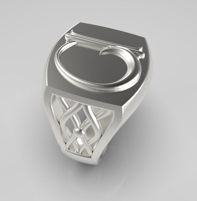 Alphabet Latin D 3D print model_10