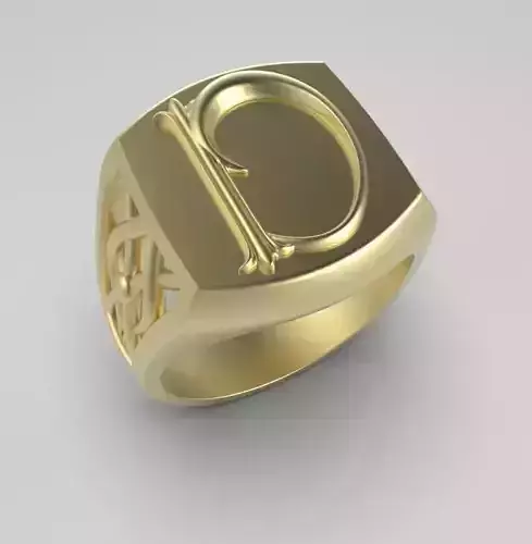 Alphabet Latin D 3D print model