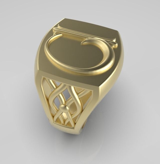 Alphabet Latin D 3D print model_2