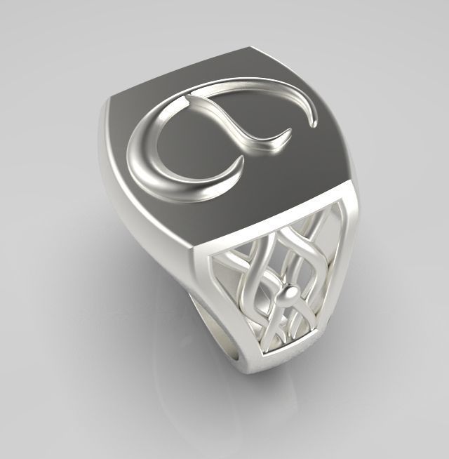 Alphabet Latin E 3D print model_15