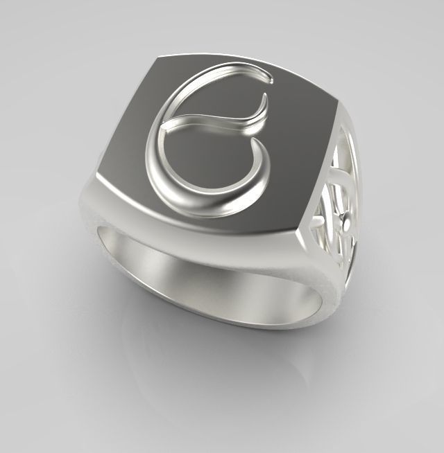 Alphabet Latin E 3D print model_14