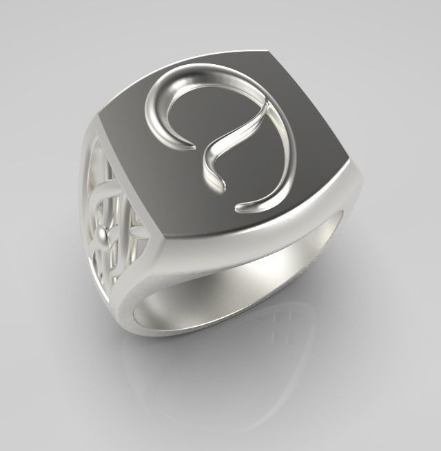 Alphabet Latin E 3D print model_9