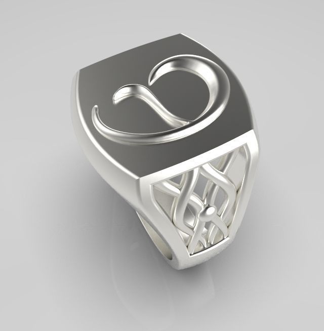 Alphabet Latin E 3D print model_11