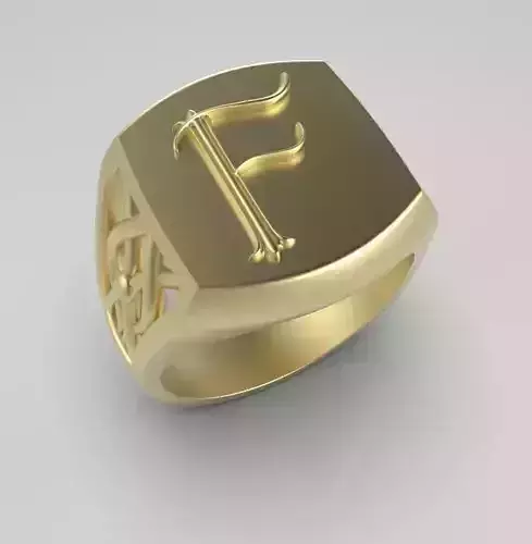 Alphabet Latin F 3D print model