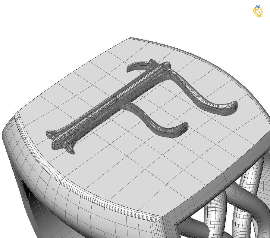 Alphabet Latin F 3D print model_31