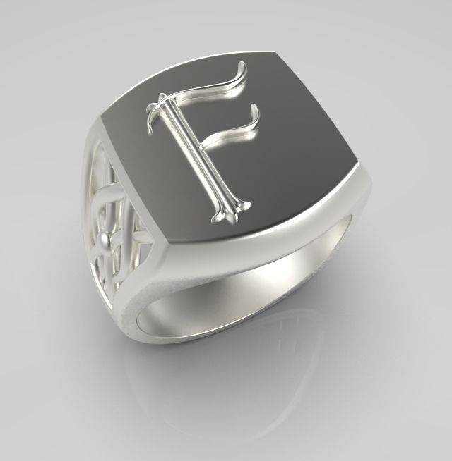 Alphabet Latin F 3D print model_13