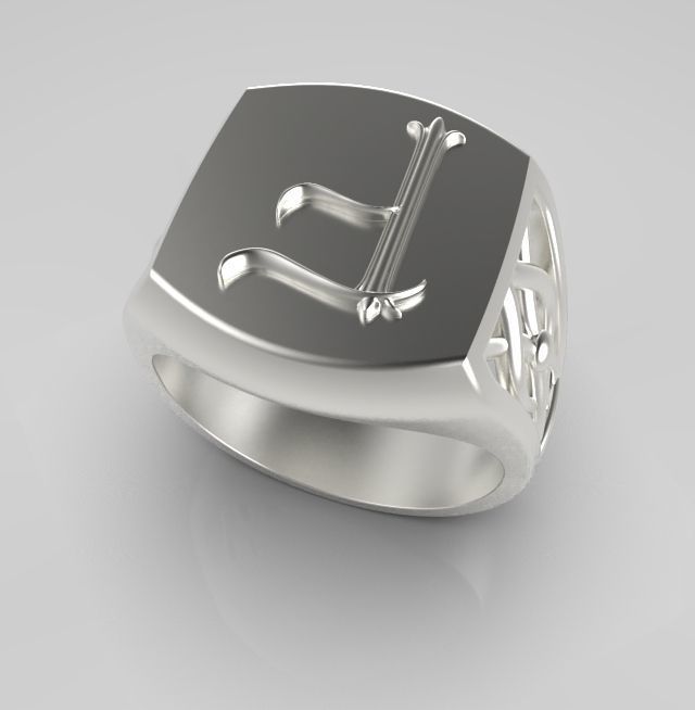 Alphabet Latin F 3D print model_10